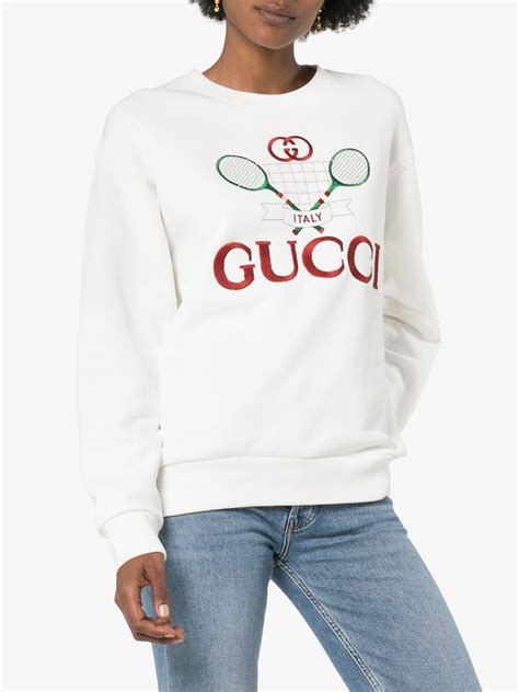 gucci tennis sweatshirt|Gucci sweatshirt for women.